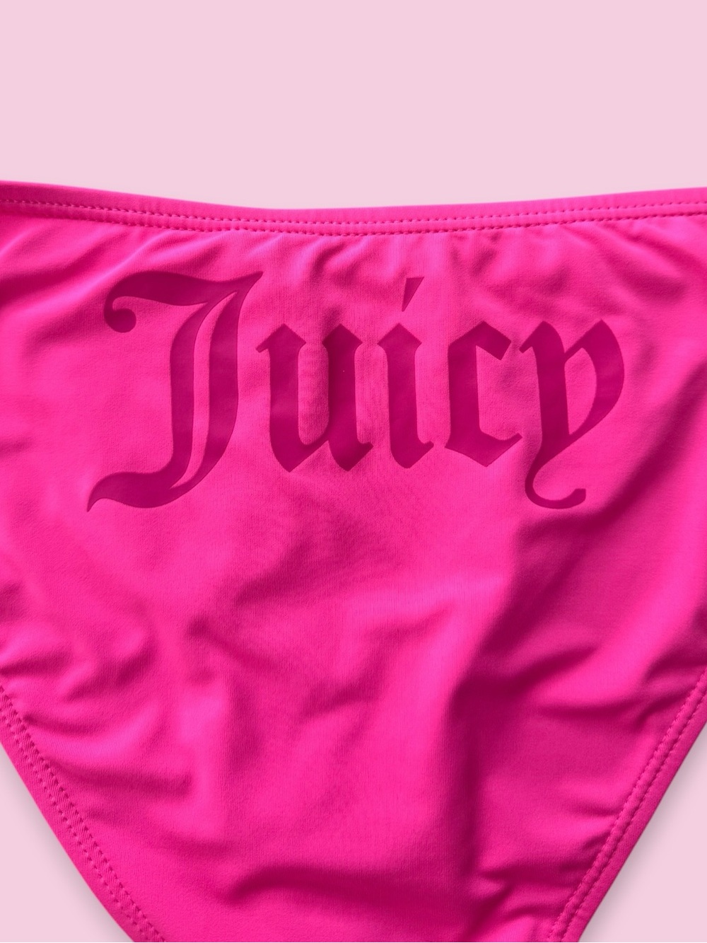 🆕 Juicy Couture Gothic Logo Heart detail Hot Pink 2Pc Bikini Set Medium BNWT